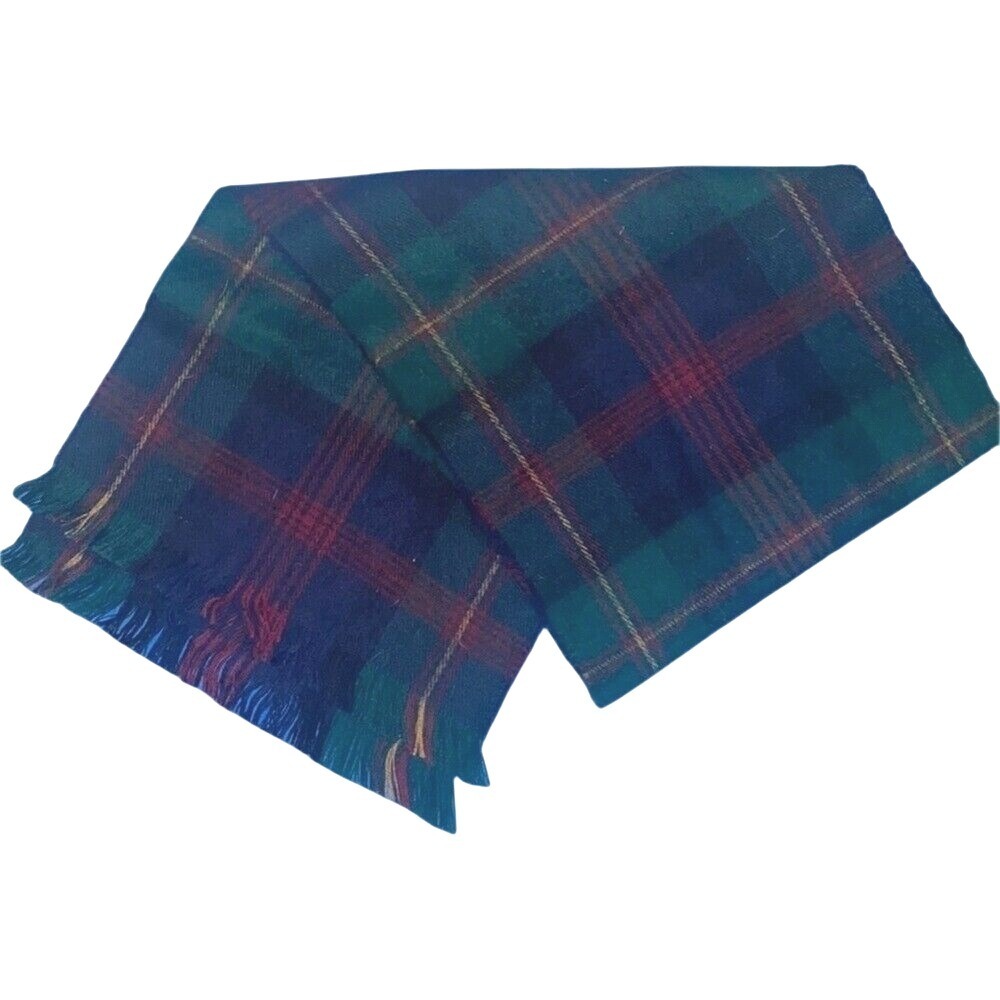 Cashmillon Plaid Tartan Scarf Acrylic Fringe Blue‎ Red Green Winter